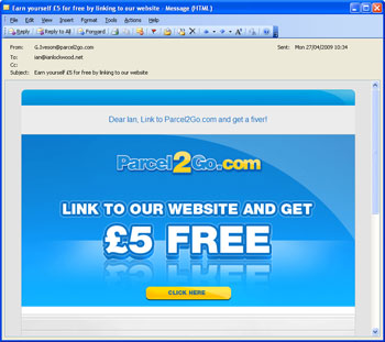 parcel2go email